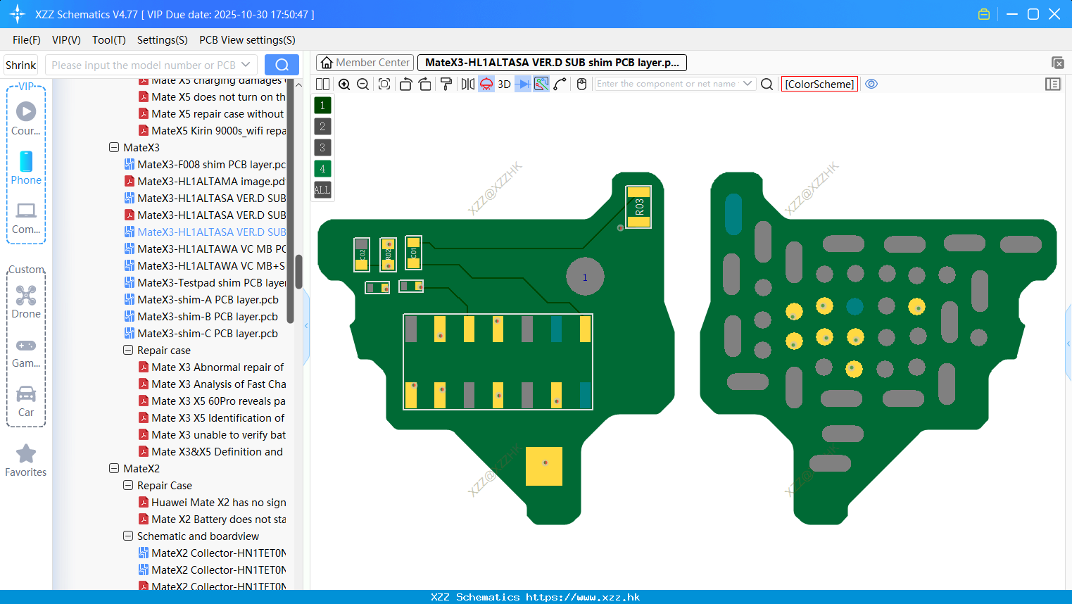 Huawei MateX3-HL1ALTASA VER.D SUB Shim PCB Layer